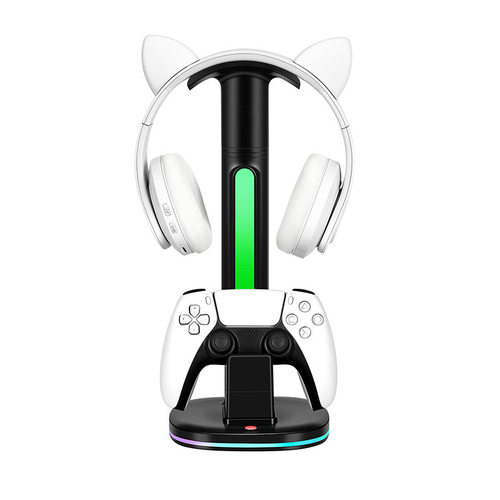 PS5/xbx/PS4/switch PRO手柄充电耳机支架RGB彩灯手柄支架可拆卸