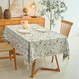 方桌桌布布艺防水防油免洗防烫北欧正方形餐桌布桌垫家用麻将台布