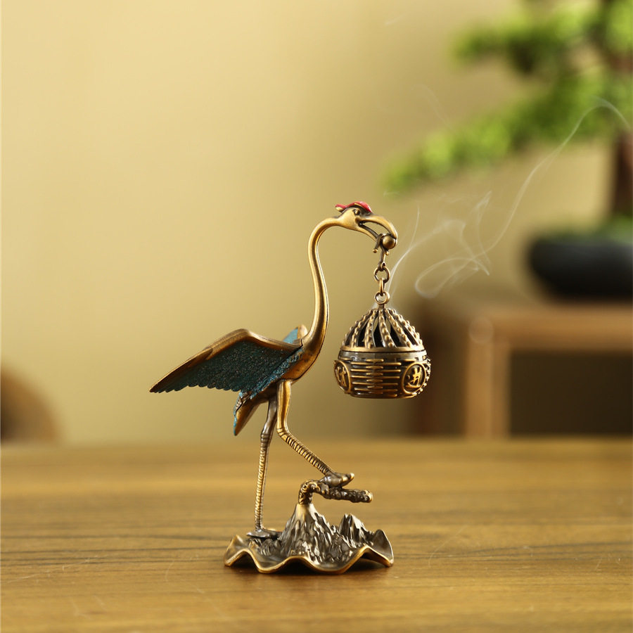 鹤鹤有名仙鹤香炉吊炉小祥云无粘粉沉香檀香净化空气室内持久