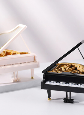 创意钢琴音乐盒摆件简约家居装饰模型八音盒儿童奖品琴行logo
