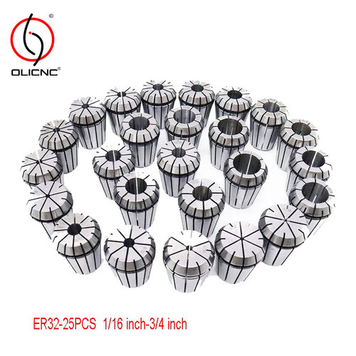 ER32筒夹套装 ER32-25PCS 套装 1/16-3/4  Collet set 跨境批发