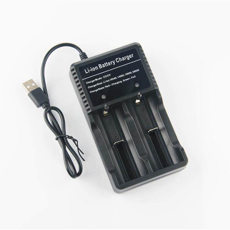 USB双槽充电器 双充 18650 26650 16340 14500 锂电池充电器