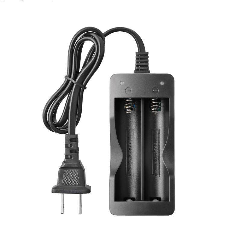 自停防反 18650锂电池双充充电器 强光手电筒电池带线充电器