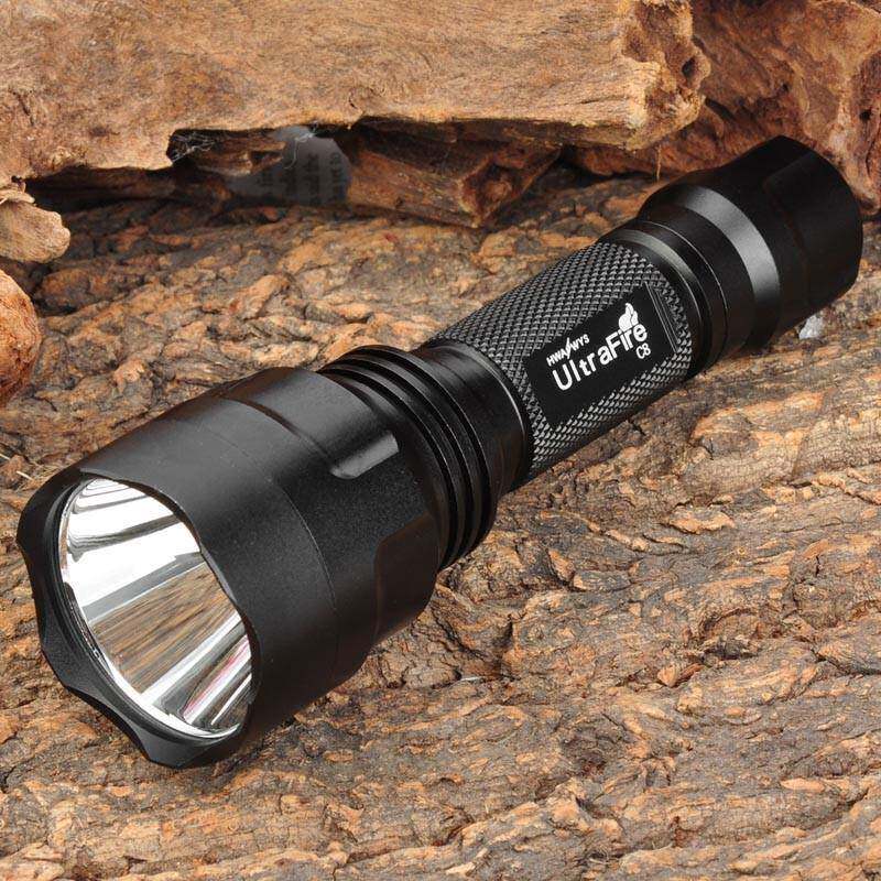 C8远射型夜骑18650充电 家用户外照明Q5强光led手电筒