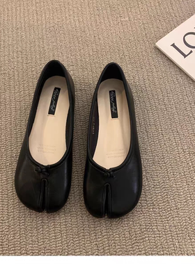 JW stylish 复古马丽珍分趾鞋女 夏季百搭通勤单鞋浅口猪蹄鞋子