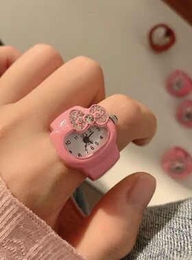 helloKitty手表小巧型ins高颜值学生可做指环情侣款潮酷生日礼物