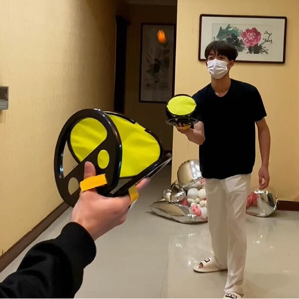 弹力抛接球手抓球户外亲子互动儿童成人益智运动乒乓球情侣游戏