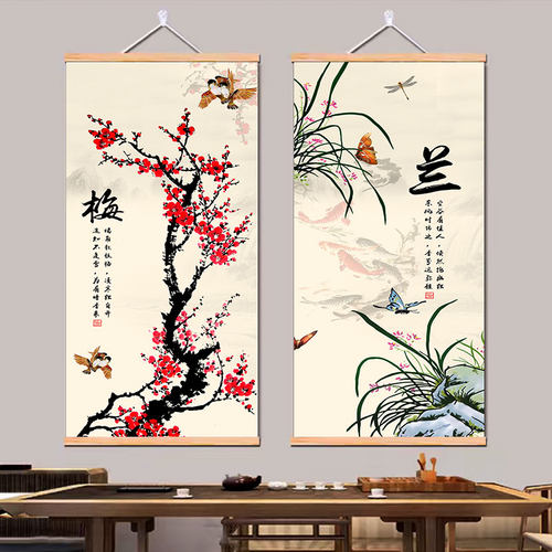 实木挂轴画，品质保证