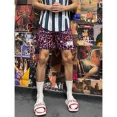 复古不过膝宽松豹纹裤 夏季 三四分篮球短裤 美式 速干潮流运 新款