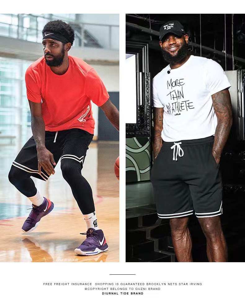 美式篮球大码短裤宽松跑步健身五分裤男女欧文科比运动速干篮球裤