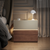 墨乔床头柜2025新款 极简智能多功能床边柜 现代简约卧室收纳柜意式