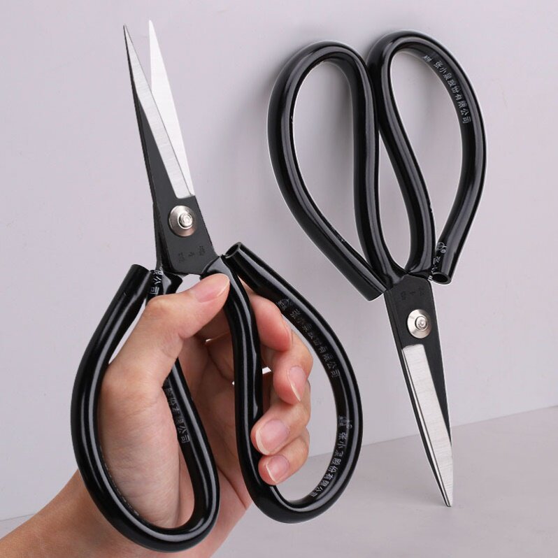 裁缝左手剪刀左撇子专用家用民碳钢工业不锈钢剪刀皮革服装大号剪