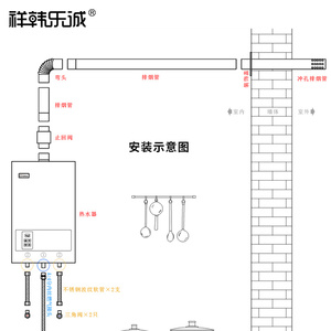 燃气热水器配件配大全万和华帝美的海尔樱花通用风压电开关排烟管