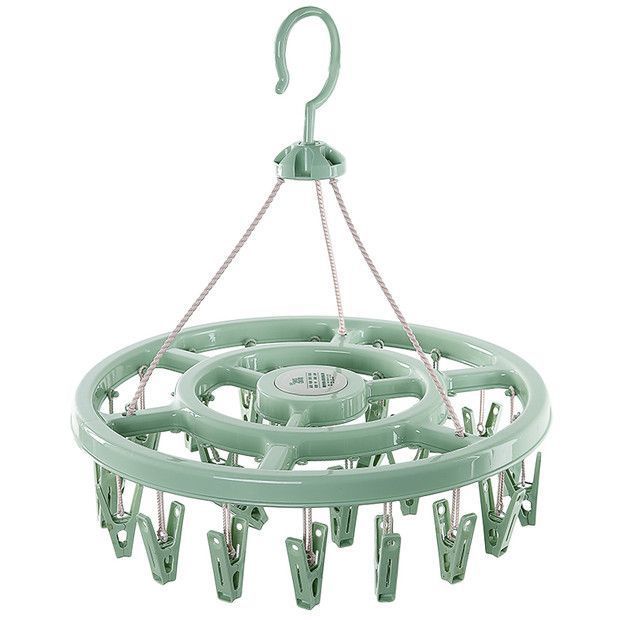 成人防风晾衣架塑料32夹子