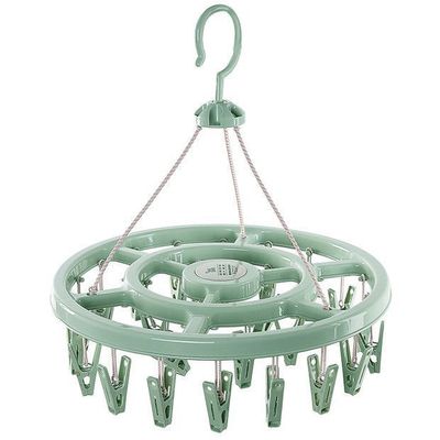 成人防风晾衣架塑料32夹子