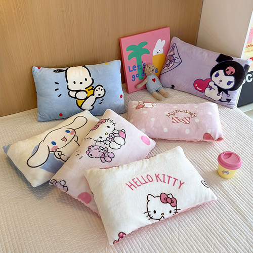 冬牛奶绒豆豆枕幼儿园儿童枕