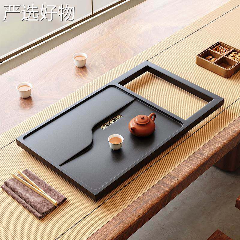 【严选好物】乌金石一体茶盘全自烧夫水家用办公功茶海套装约简茶