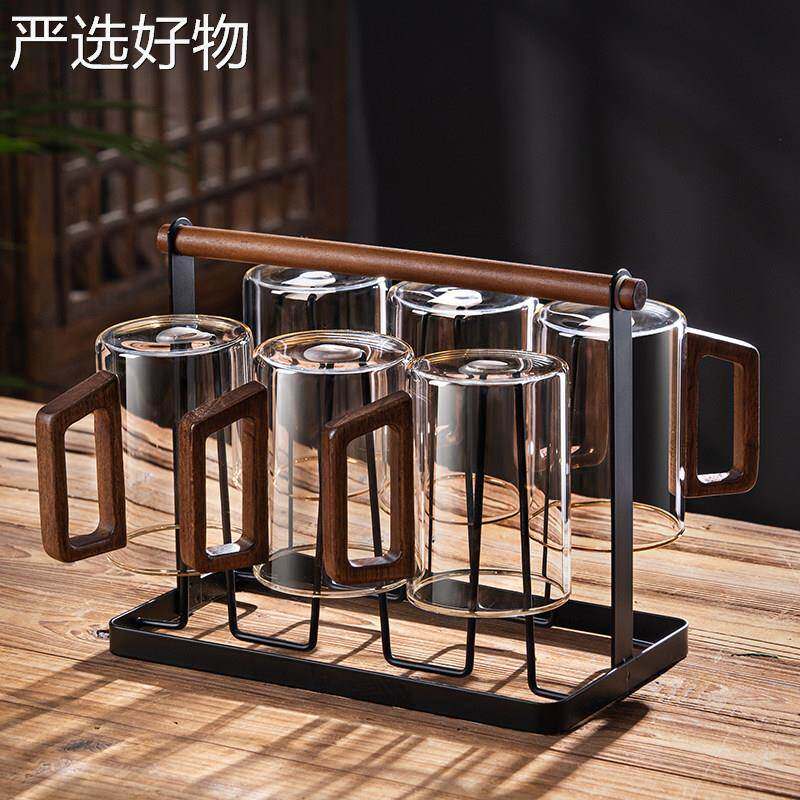 【新疆包邮百货】玻璃套家用量茶客厅办公室泡绿杯茶水杯大待客喝