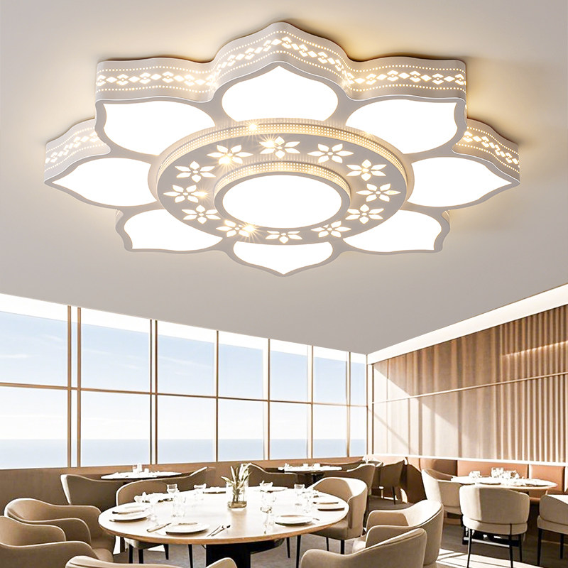 2025年新款简约现代led客厅吸顶灯花形主灯大尺寸会议室大堂大灯