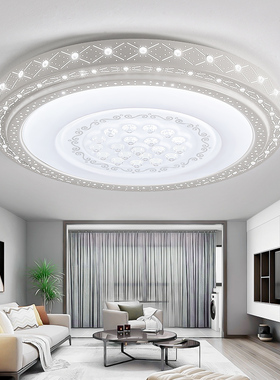 简约大气LED灯客厅灯大型场所圆型大灯会议室礼堂大厅超亮吸顶灯