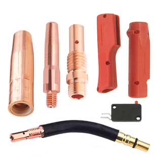 200A二保焊枪气保焊机配件大全保护嘴套导电嘴咀连接杆弯管开关