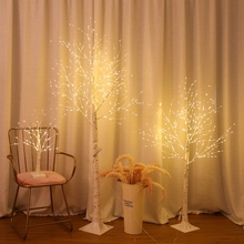 饰 高档氛围感摆件白桦树LED彩灯ins网红卧室布置房间发光树氛围装