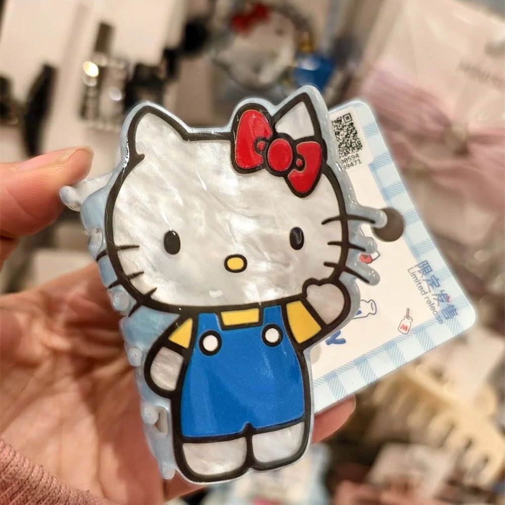 HelloKitty可爱卡通鲨鱼夹女kitty猫大号发夹三丽鸥kt后脑勺抓夹