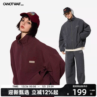 基础款 陈伟霆 男女秋冬套装 外套长裤 CANOTWAIT刺绣LOGO格纹套装