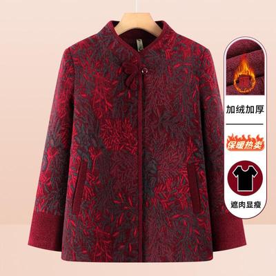 中老年棉服女款妈妈冬装短