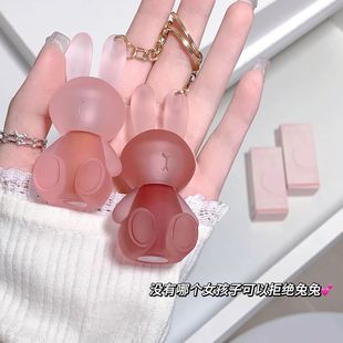 可爱萌兔唇泥丝绒哑光雾面伪素颜显白口红不粘杯唇泥学生党平价女