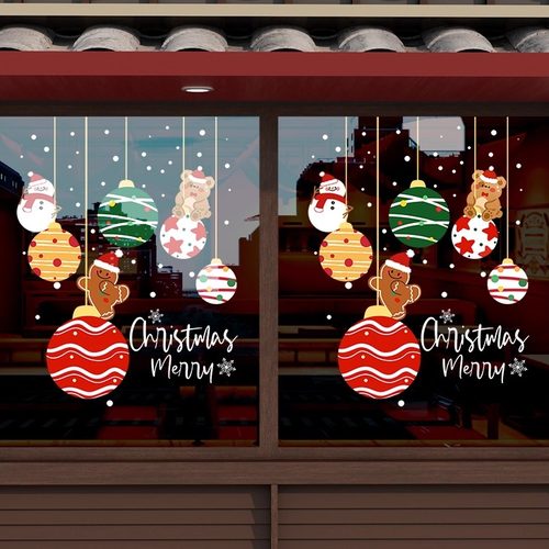 网红橱窗装饰贴纸节日氛围玻璃贴