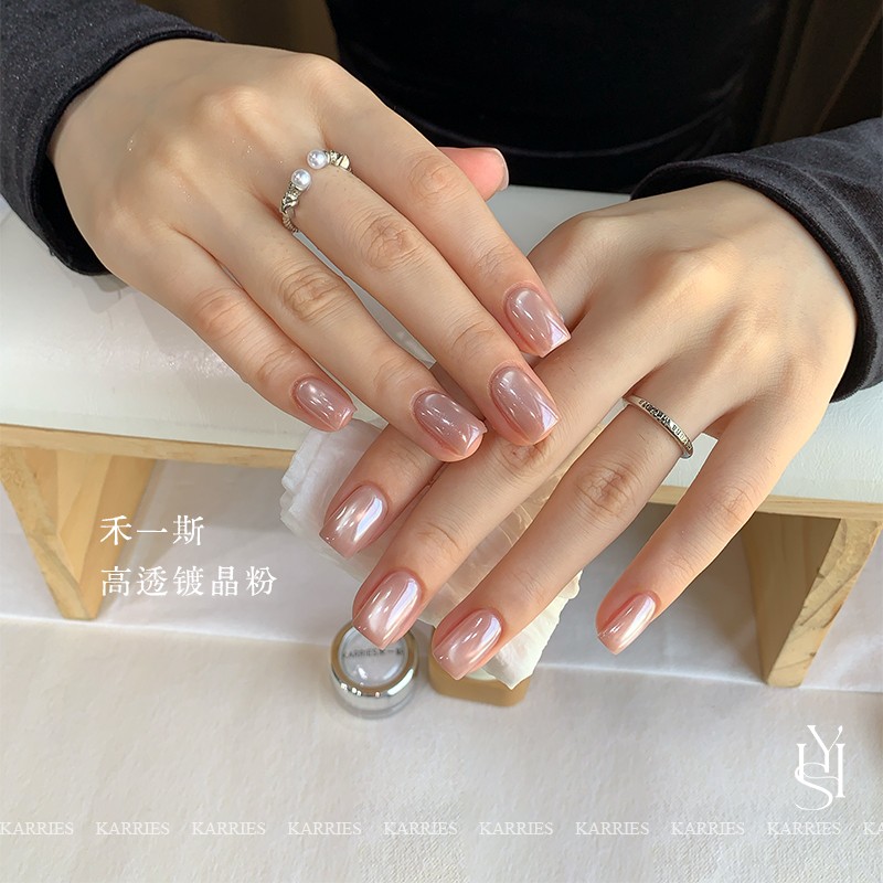 【禾一斯】网红新款美甲高透日光镀晶粉超亮电镀粉美甲店专用饰品图片