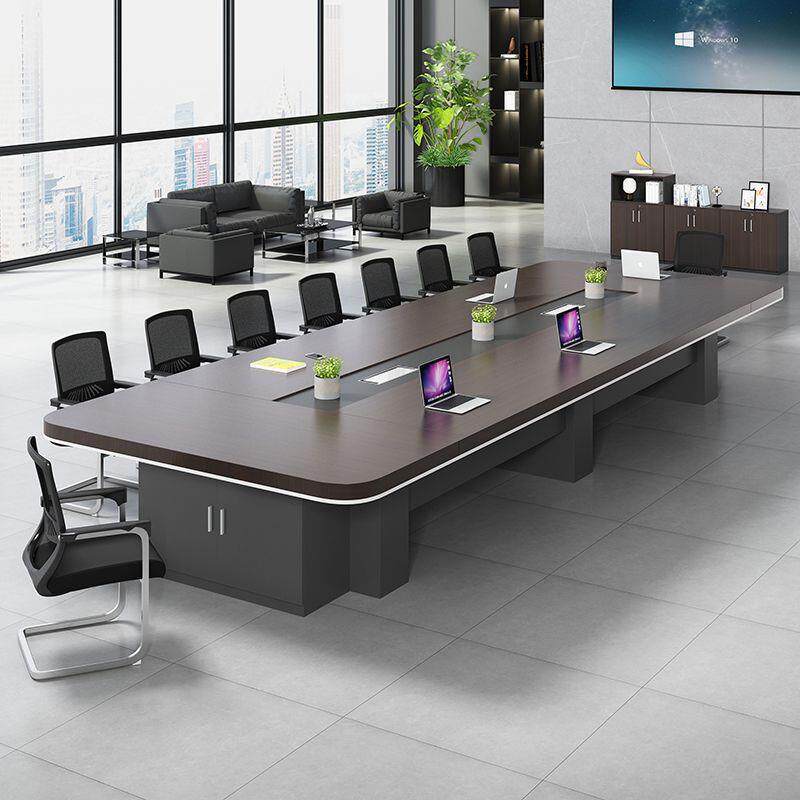 长会议桌椅组合方长形会条议室简约现型代桌办公桌开会培训大桌子