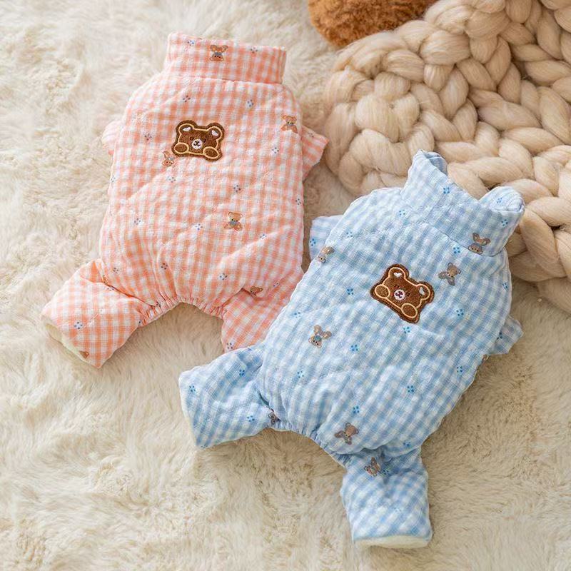 宠物狗狗衣服卡通棋盘格