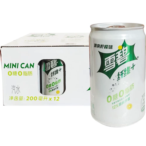 Coca -cola Mini Mini Mini Sugar -Sprite Sprite Sprite 200 мл*12 банок пищевого волокна и коки -колы