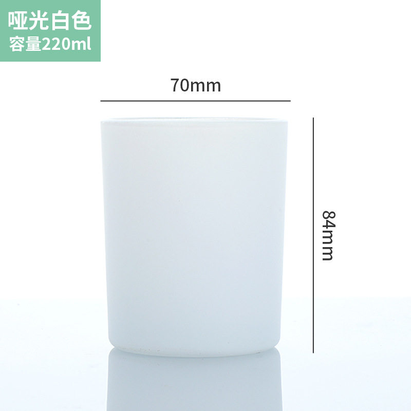 간단한 젖빛 유리 캔들 컵 거실 장식품 향기로운 캔들 홀더 DIY 투명 향기로운 양초 항아리 컨테이너 빈 병