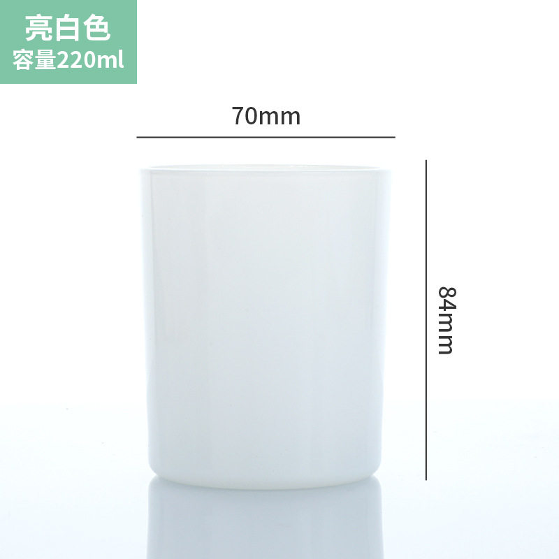 간단한 젖빛 유리 캔들 컵 거실 장식품 향기로운 캔들 홀더 DIY 투명 향기로운 양초 항아리 컨테이너 빈 병