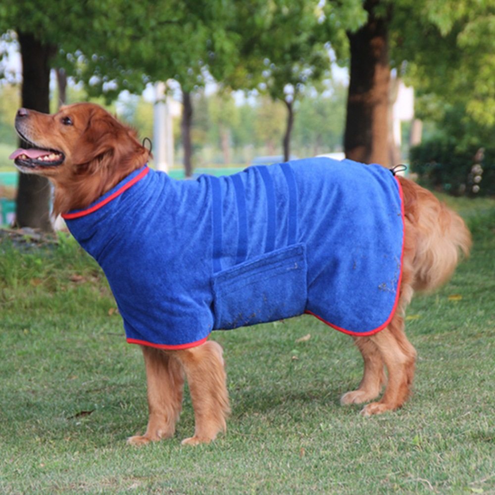 宠物浴袍速干吸水浴巾外套狗狗衣服中大型犬用品金毛萨摩阿拉斯加