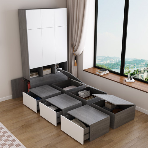 定制日式榻榻米床储物箱组合床魔方1.2m米床衣柜地台床香港小户型