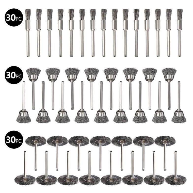 60PC 90PC钢丝刷 除锈打磨 电磨刷子