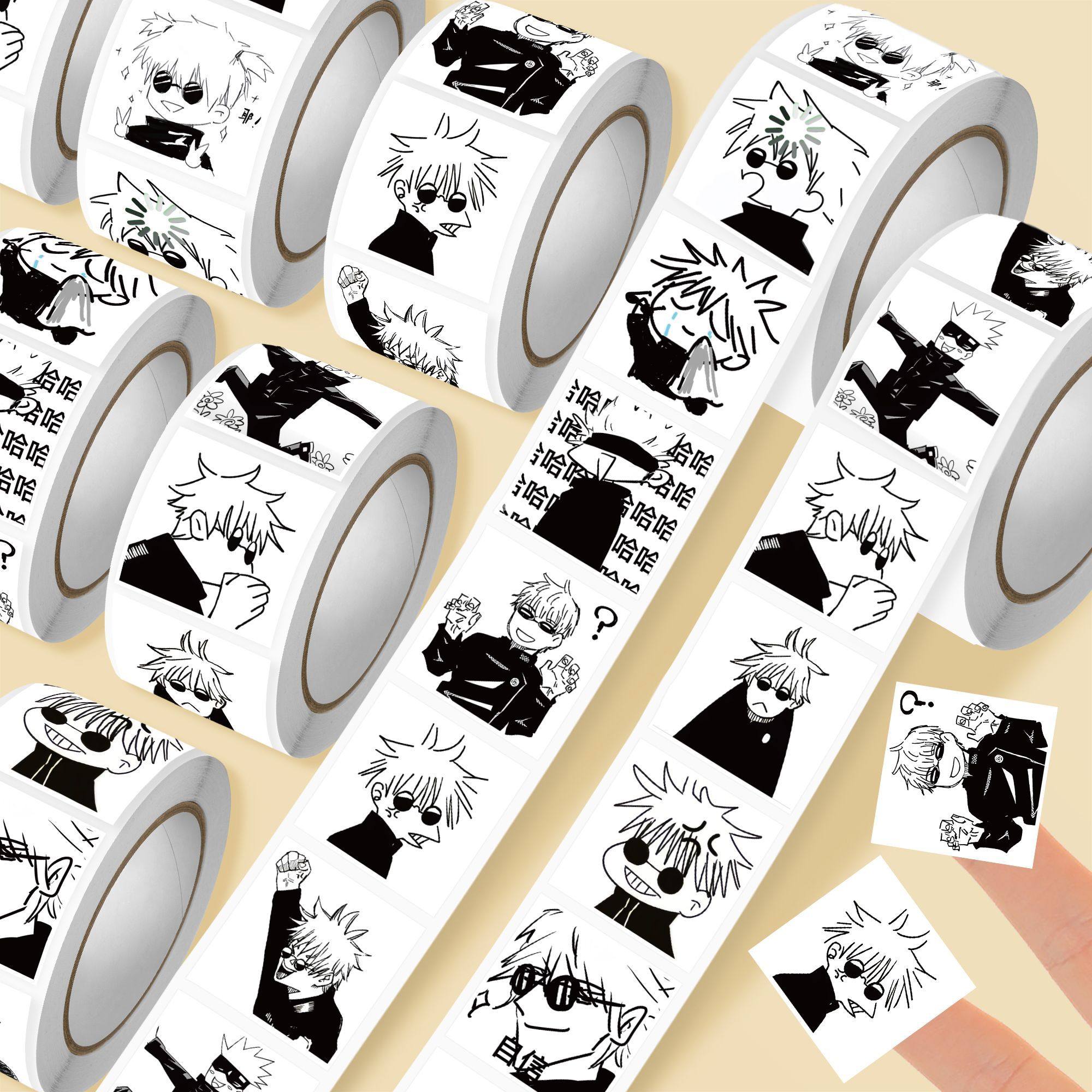 Q版五条悟表情包卷卷贴可爱人气日漫咒术回战学生手账diy贴画,模玩/动漫/周边/娃圈三坑/桌游,动漫挂件/文具,淘宝优惠券,粉丝福利购,淘宝优惠卷