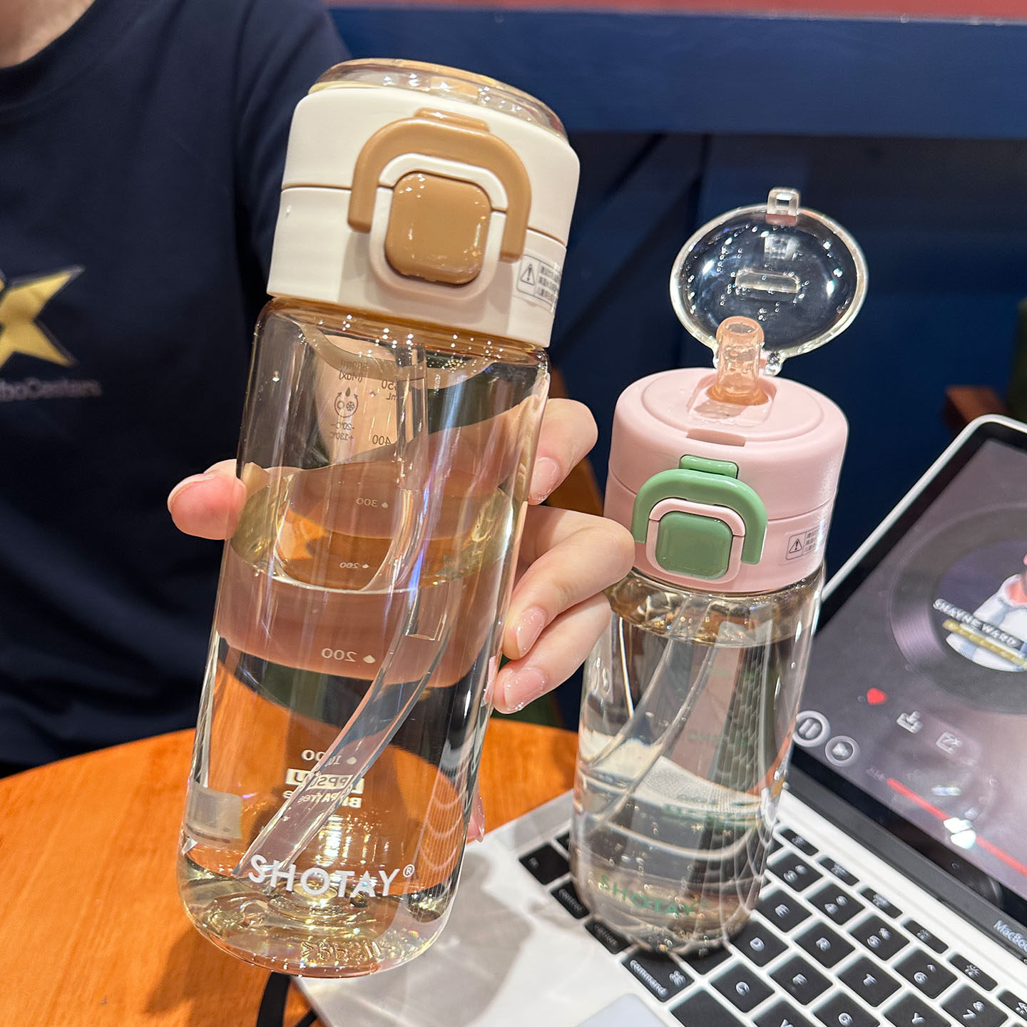 PPSU儿童刻度吸管杯便携上学