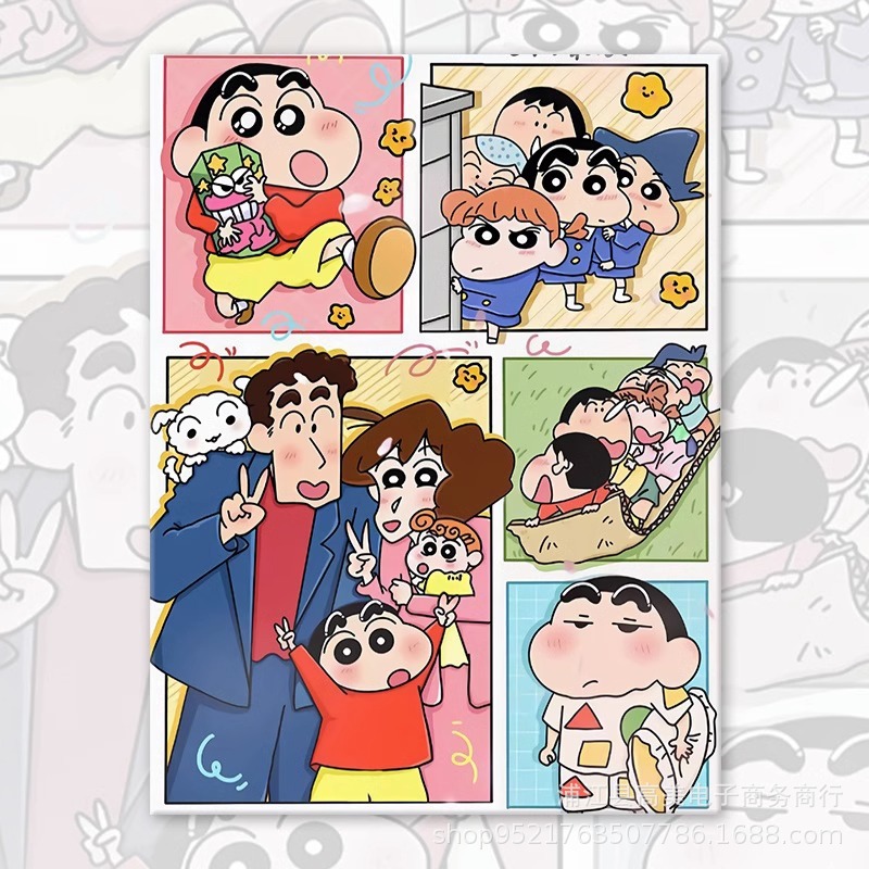 蜡笔小新数字油画diy儿童卡通动漫手工填充丙烯油彩画画海绵宝宝