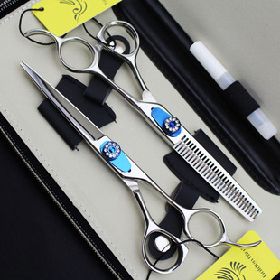 金翎鸟 6.0寸 高档440C美发剪刀理发剪套装 平剪刘海剪牙剪打薄