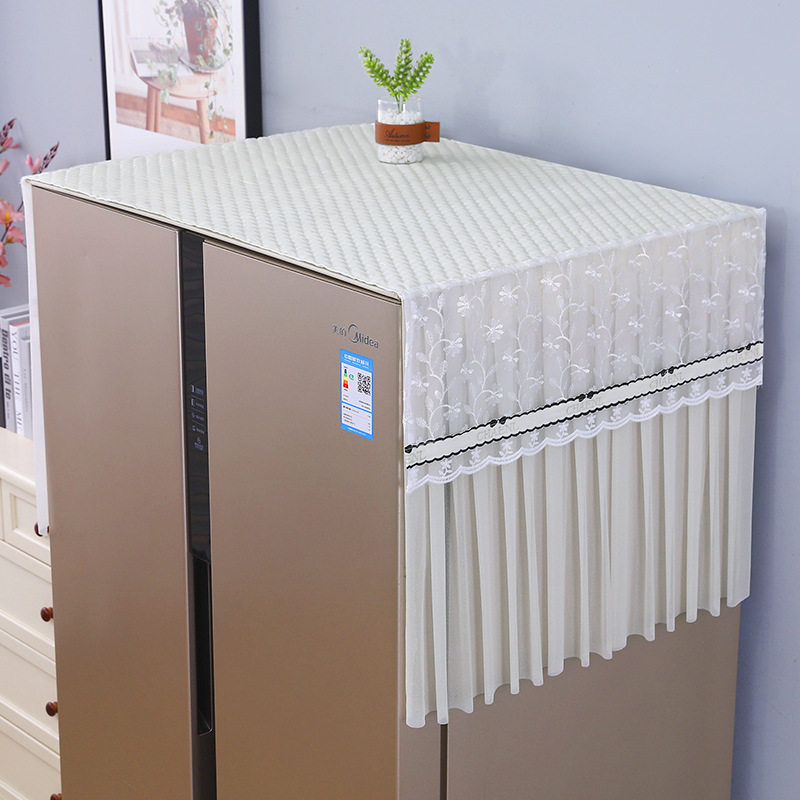 新款绣花冰箱盖布防滑防尘布罩套防尘防油单双开门洗衣机盖巾