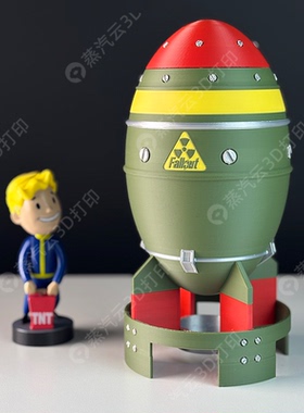 辐射迷你核弹模型Fallout游戏周边摆件创意存储罐收纳桌面3D打印