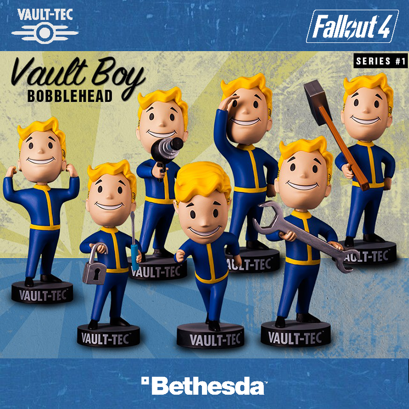 辐射4 Vault Boy哔哔小子第3代游戏周边避难所摇头公仔摆件盲盒-封面