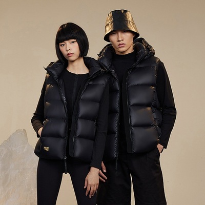 男女白鹅绒黑金羽绒马甲马甲