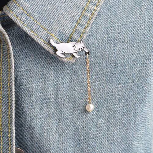 Cartoon Sweet Small Cat Enamel Pins Broch For Women Girls