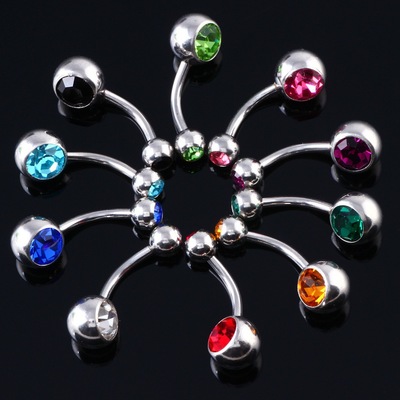 2Pc G23 Titanium  Navel Bars Piercing Belly Rings Ombligo